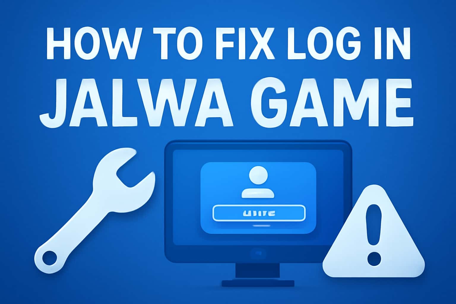A visually engaging representation of troubleshooting login issues for Jalwa Game.