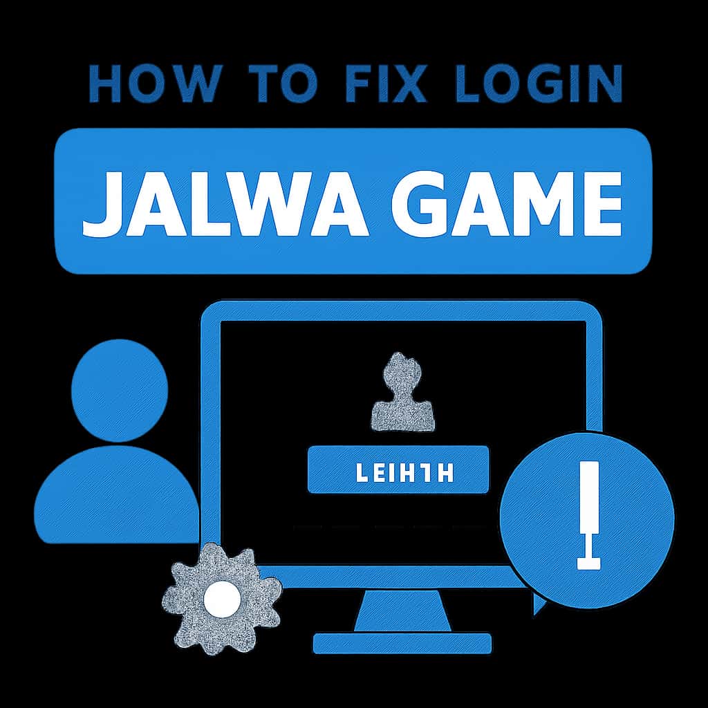 An educational diagram illustrating the troubleshooting process for Jalwa Game login.