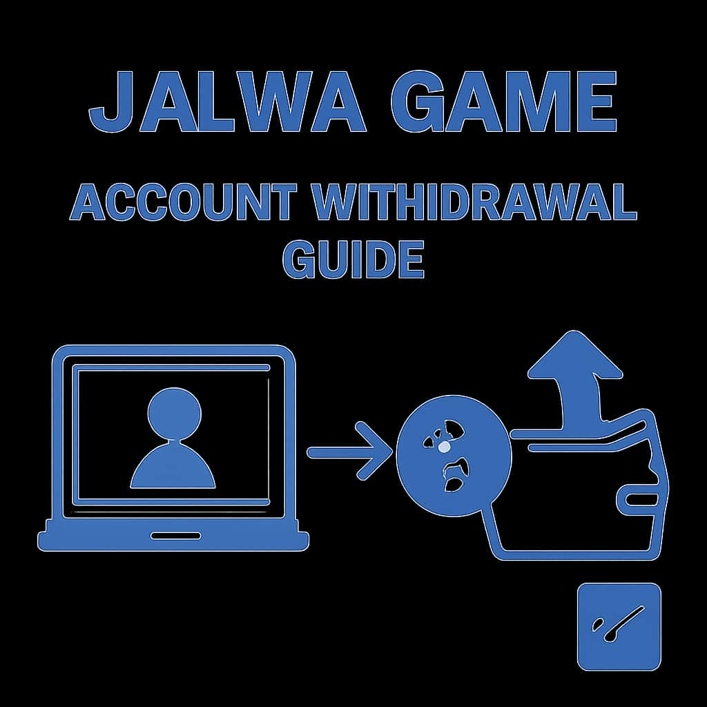 An educational illustration depicting key points of the Jalwa Game Account Withdrawal Guide.