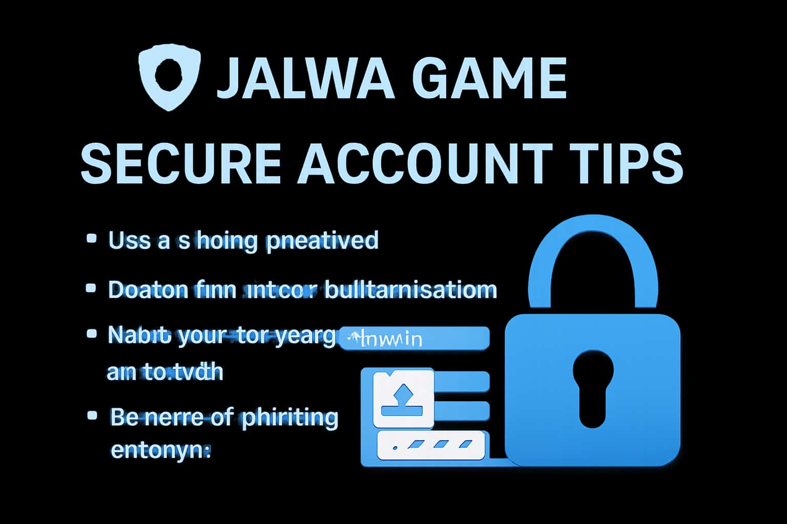 An informative scene depicting account security measures for Jalwa Game with a focus on safety tips.