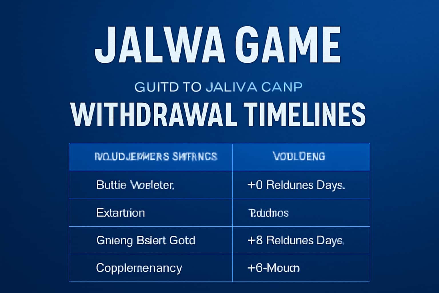 An informative visual representation illustrating the withdrawal timelines for Jalwa Game.