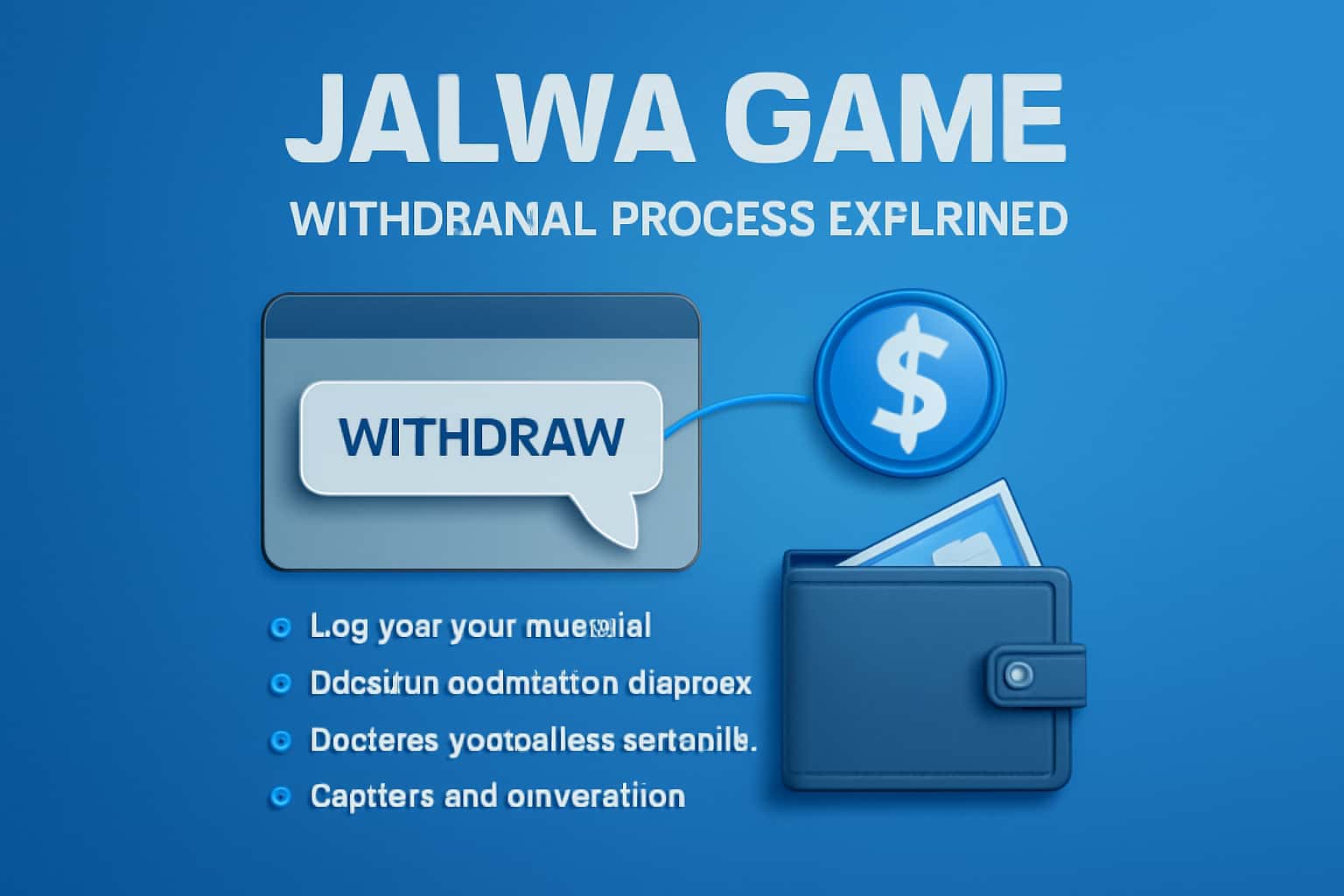 A neutral scene depicting the withdrawal process for Jalwa Game.